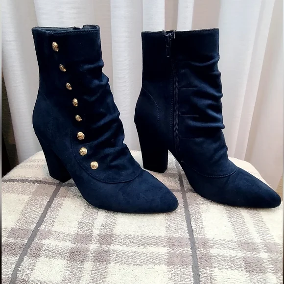 Belle Vita size 6, teal suede, ankle boots - Picture 4 of 5